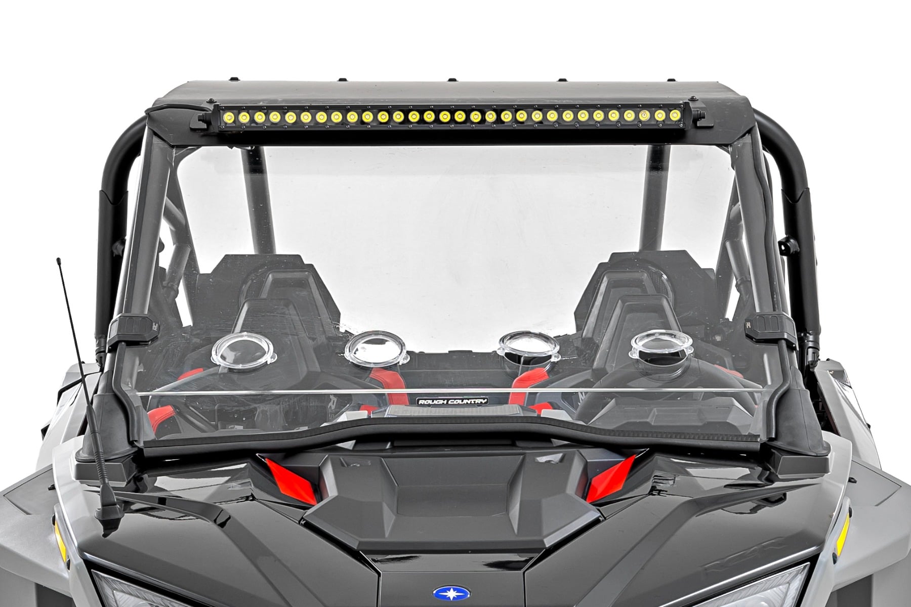 30 Zoll Einreihige Scheinwerferhalterung | Vorne | Black Series | Weiße Tagfahrleuchten | Polaris RZR Turbo R — Bild 3