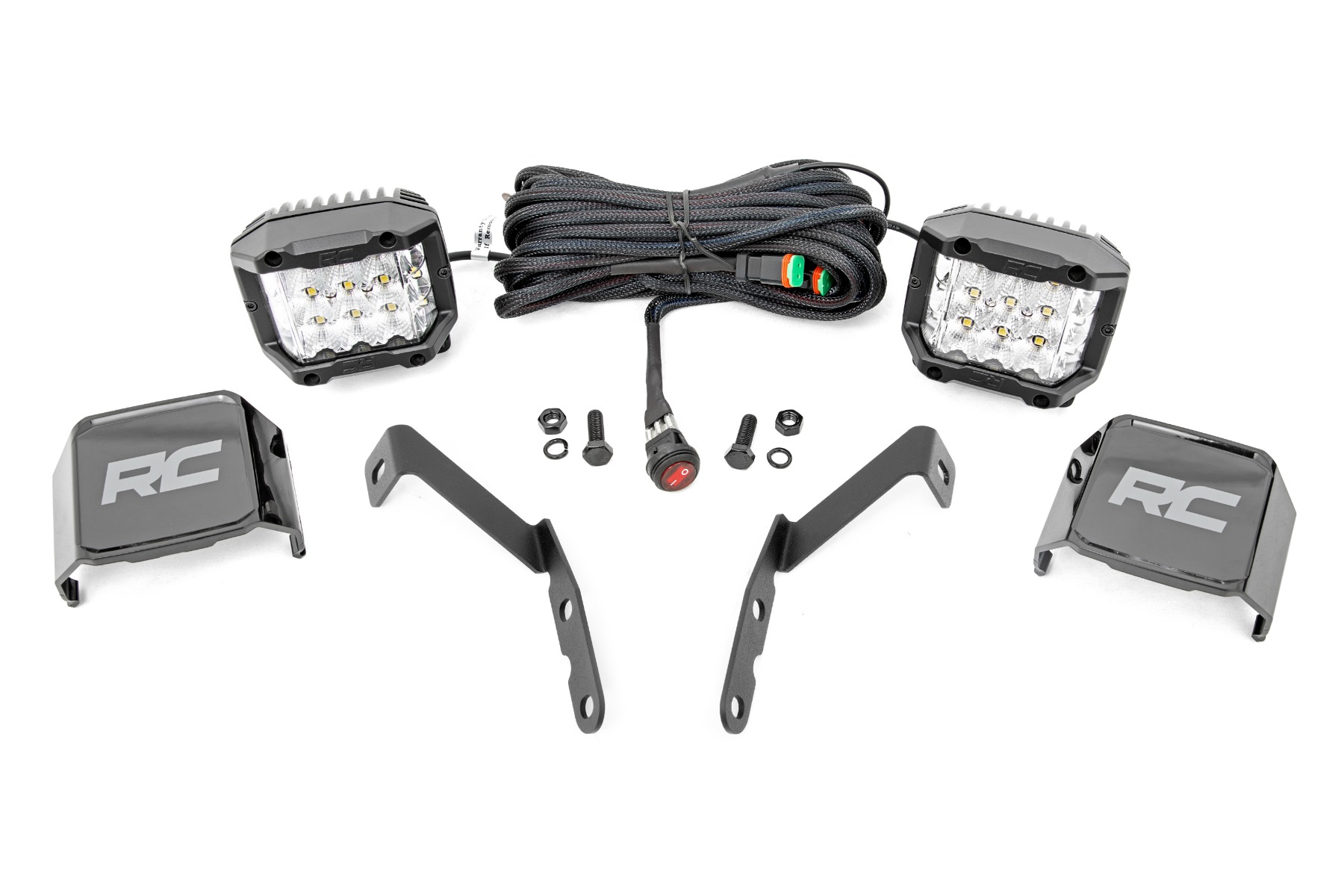 LED-Beleuchtungsset | Grabenmontage | 3 Zoll OSRAM | Breitstrahlend | Chevy 1500 & Chevy/GMC 2500HD/3500HD (07–14)
