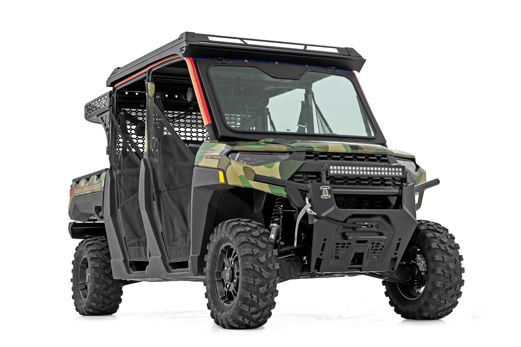 Elektrisch neigbare Windschutzscheibe | Glas | Geformter Rahmen | Polaris Ranger XP 1000 — Bild 2