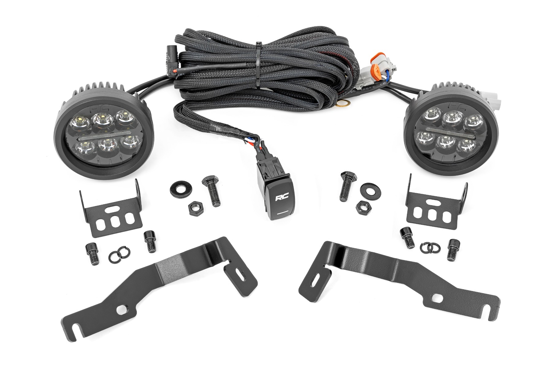 LED-Beleuchtungsset | Grabenmontage | Black Series Round | 3,5 Zoll | Gelbes Tagfahrlicht | Toyota Tacoma (24–26) — Bild 2