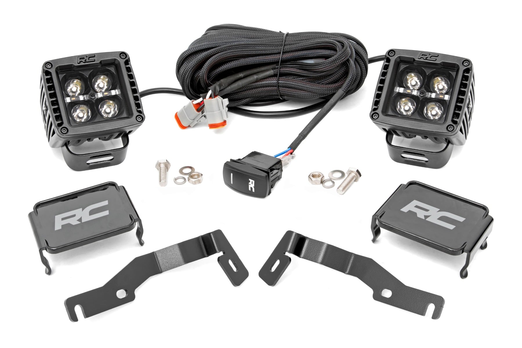 LED-Beleuchtungsset | Grabenmontage | 2" Schwarz, Paar | Gelbe Tagfahrleuchten | Toyota Tacoma (24–26) — Bild 2
