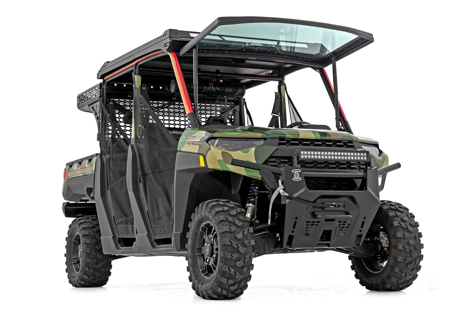 Elektrisch neigbare Windschutzscheibe | Glas | Geformter Rahmen | Polaris Ranger XP 1000 — Bild 4