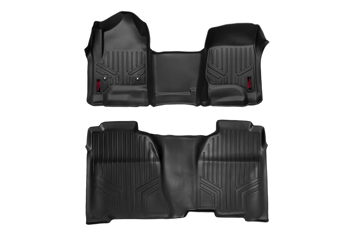Fußmatten | Vorne und hinten | Mit Mittelkonsole | Für die Besatzung | Chevy/GMC 1500/2500HD/3500HD 2WD/4WD