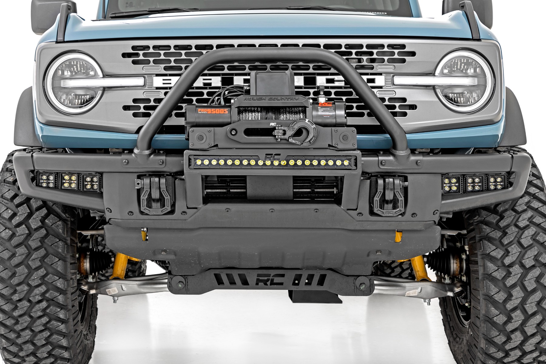High Winch Mount | All Models | 20 Inch Black Single Row LED | DRL | Ford Bronco (21-26) — Bild 6