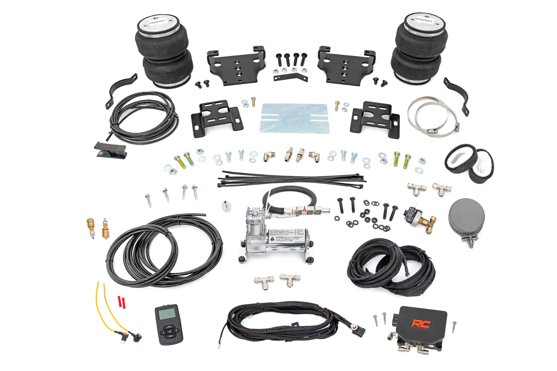 Luftfeder-Set mit Kompressor | Funkfernbedienung | 0–6 Zoll cm Hub | Chevy/GMC 2500HD (01–10)