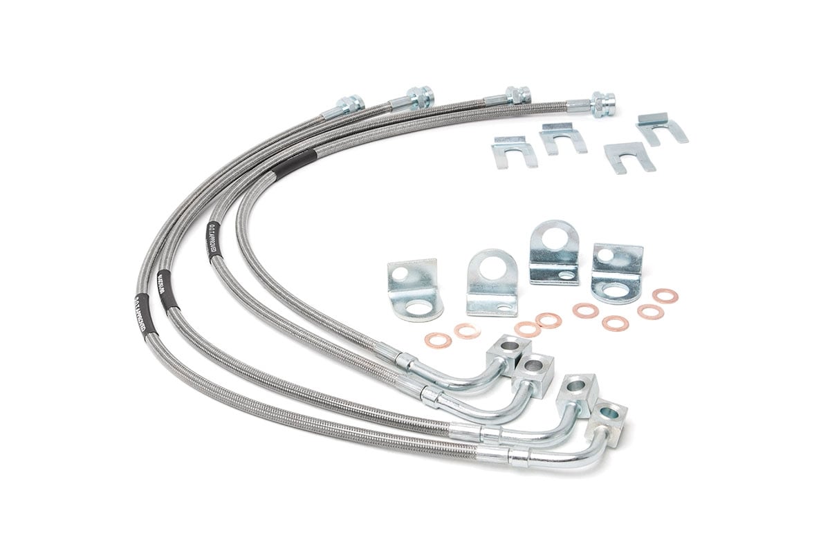 Bremsleitungen | Edelstahl | Vorne und hinten | 4–6 Zoll Höherlegung | Jeep Wrangler JK/Wrangler Unlimited (07–18)