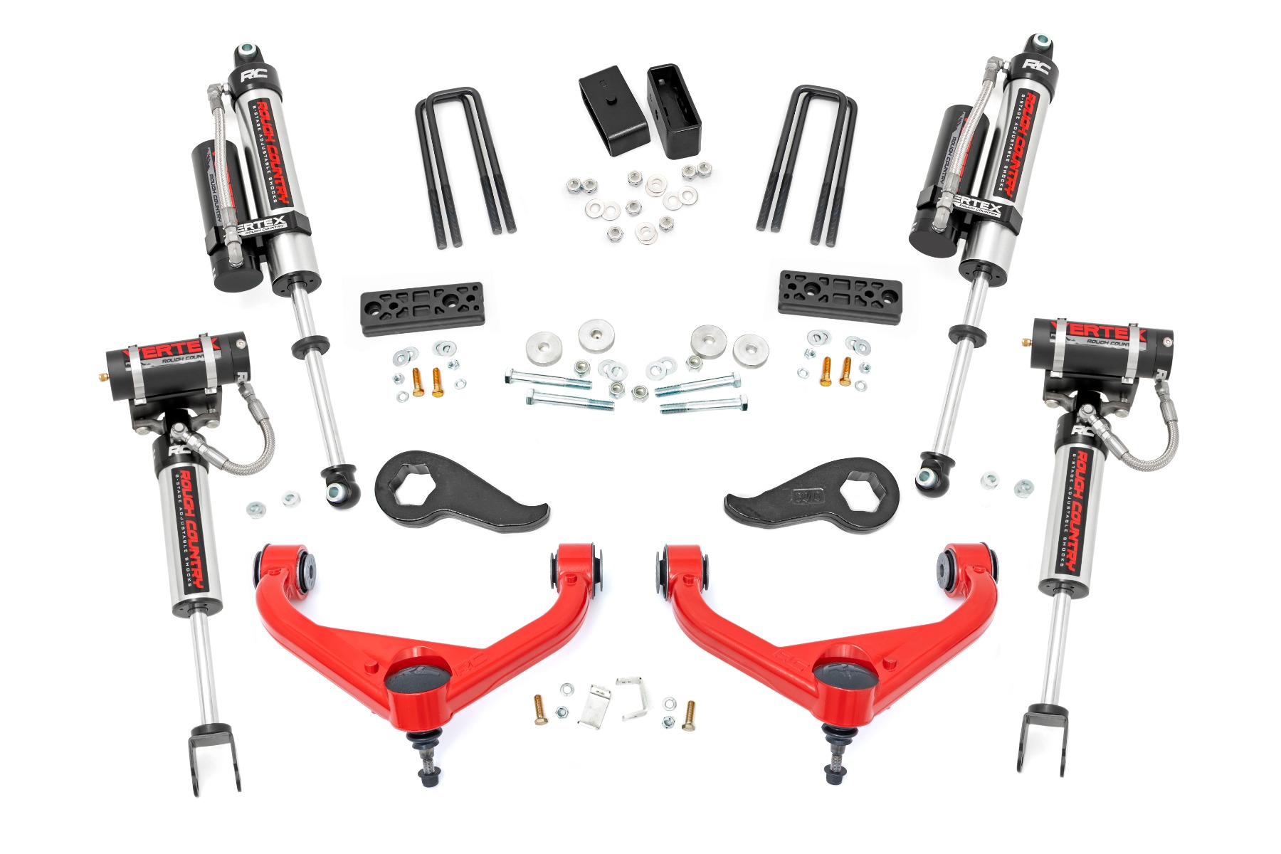 3-Zoll-Lift Kit | Vertex | Chevy/GMC 2500HD/3500HD (20–26) | Rote Ausführung
