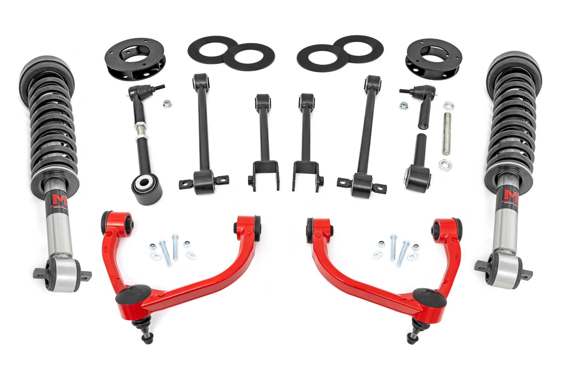 3-Zoll-Lift Kit | Obere Querlenker | M1-Federbeine | Ford Expedition 4WD (2018–2024) | Rote Ausführung