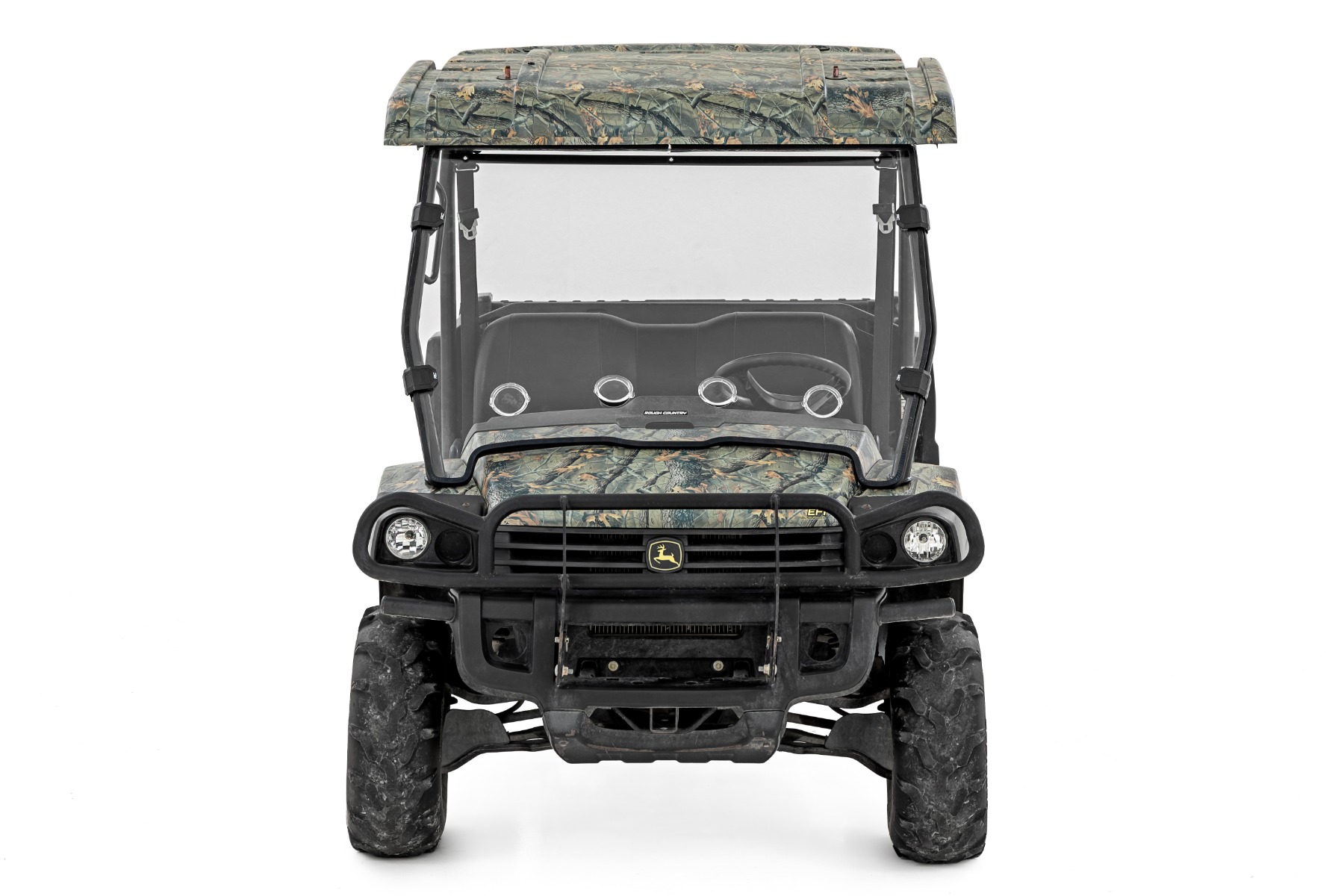 Vollverglaste Windschutzscheibe mit Belüftung | Kratzfest | John Deere Gator XUV 625/Gator XUV 850 — Bild 2