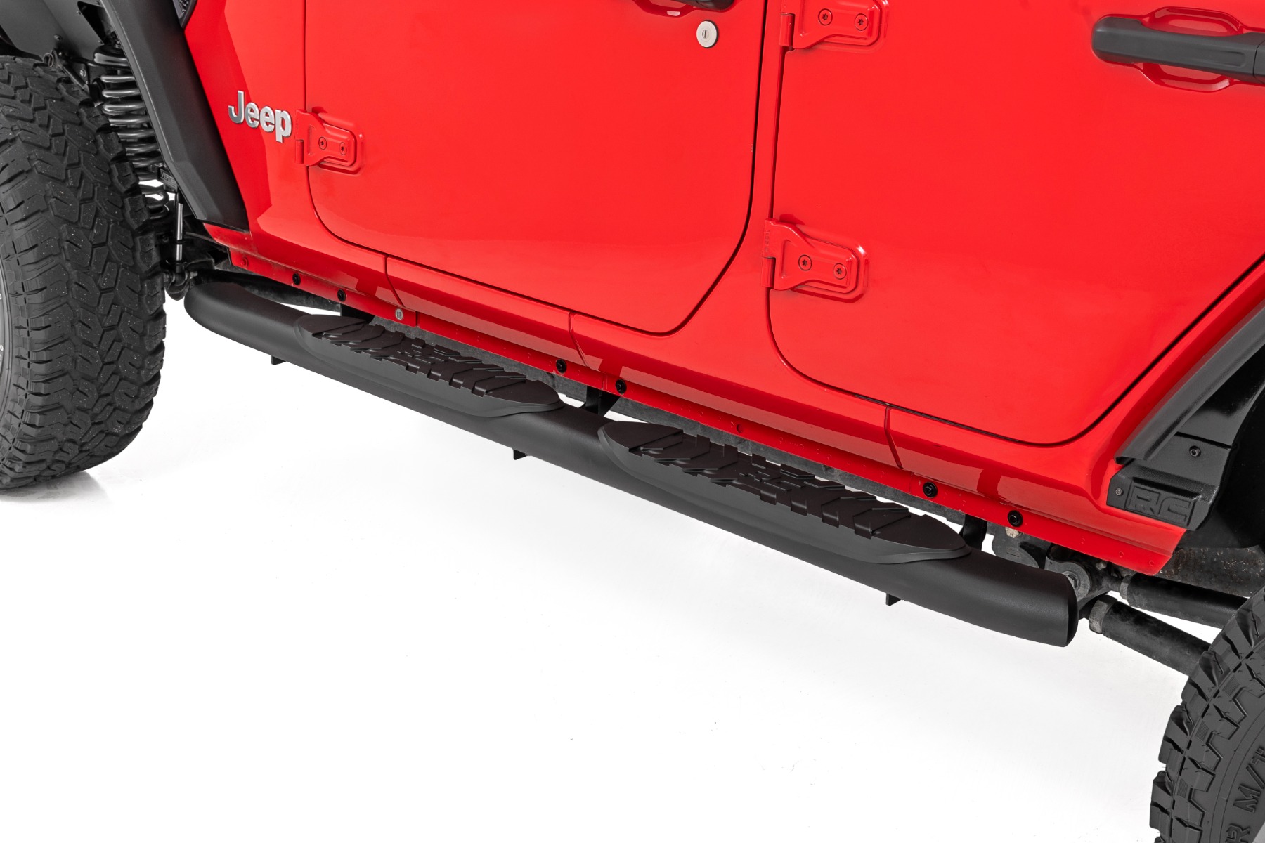Ovale Nerf-Trittstufen | 4-türig | Schwarz | Jeep Wrangler Unlimited 4WD (2018–2026)