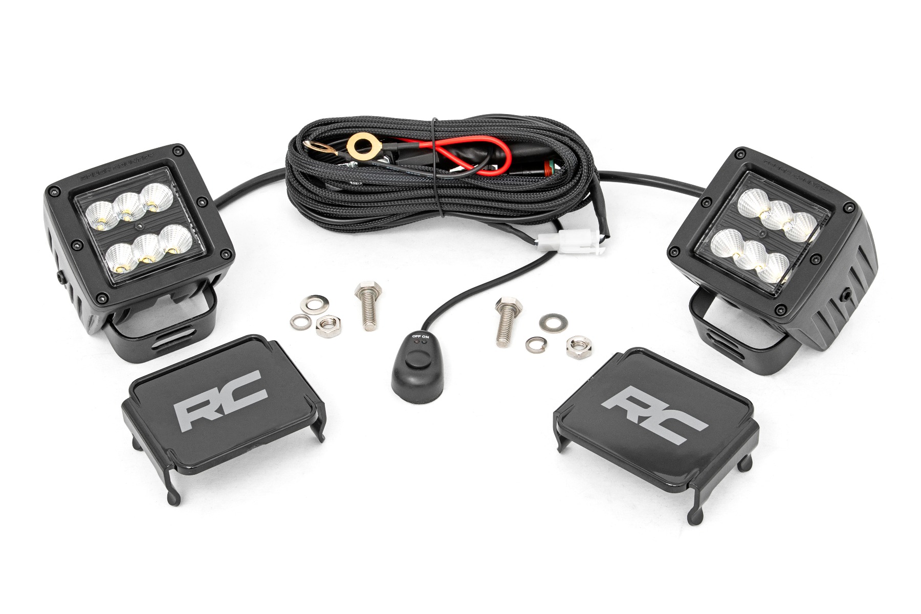 2-Zoll-LED-Lichtmodule der Black Series  | Paar | Flutlicht