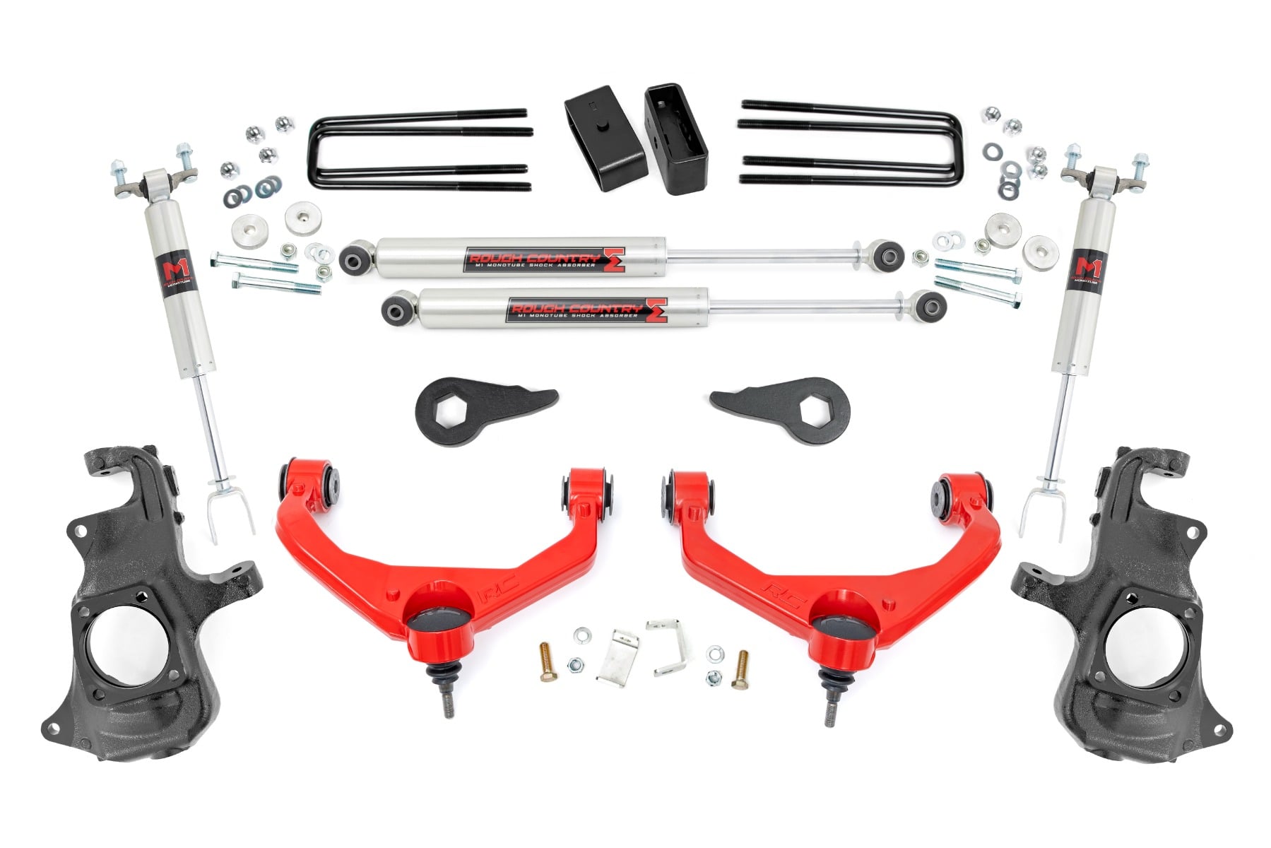 3.5 Inch Knuckle Lift Kit | M1 | Chevy/GMC 2500HD/3500HD (11-19) | Red