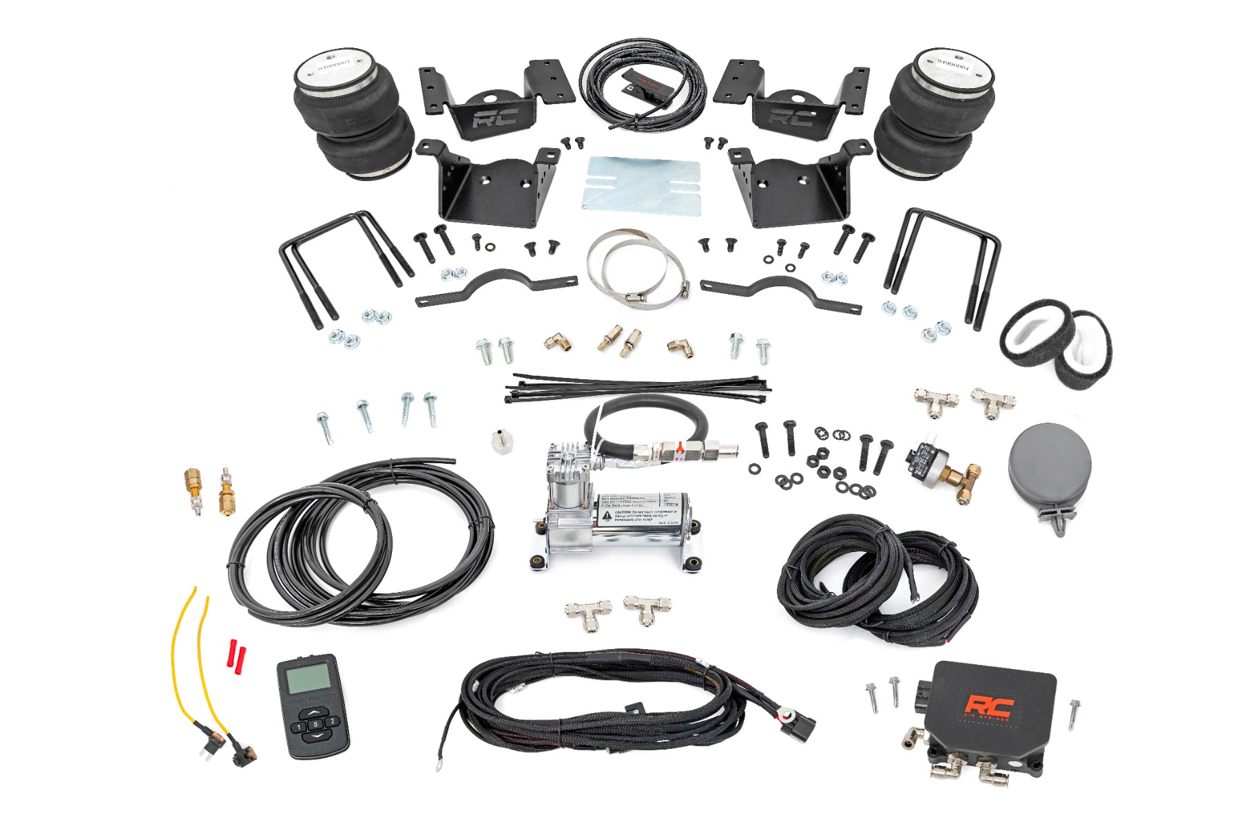 Luftfeder-Set mit Kompressor | Funkfernbedienung | 0–7,5 Zoll Hub | Chevy/GMC 2500HD/3500HD (11–19)
