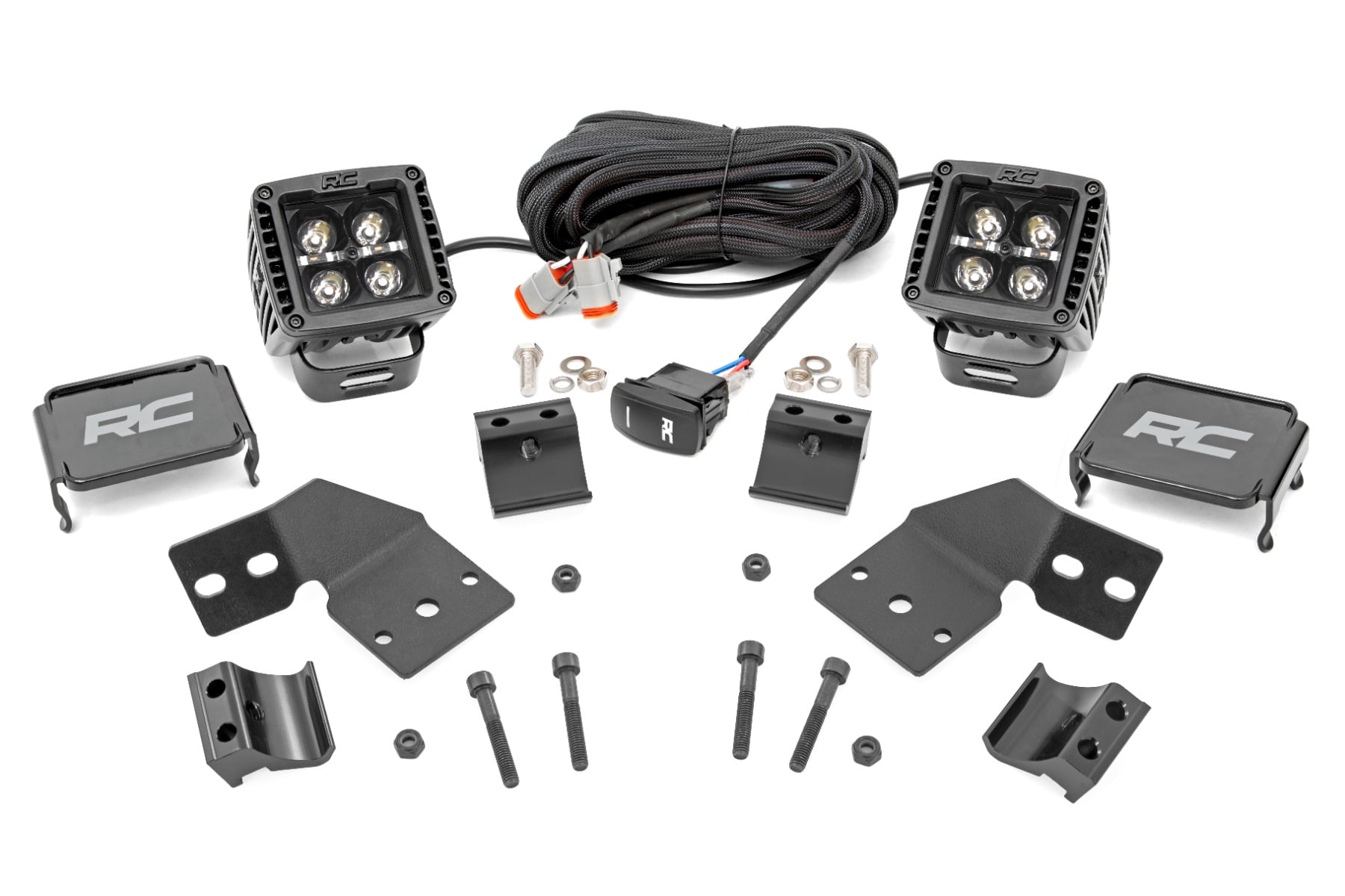 LED-Beleuchtungsset | Frontmontage | 2 Zoll Schwarz, Paar | Gelbes Tagfahrlicht | Polaris XPEDITION XP 5 — Bild 1