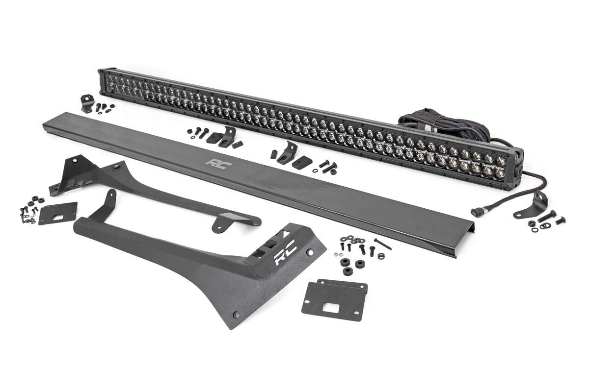 LED-Beleuchtungsset | Windschutzscheibe | 50 Zoll BLK zweireihig | WHT Tagfahrlicht | Jeep Gladiator JT/Wrangler JL (18–26)