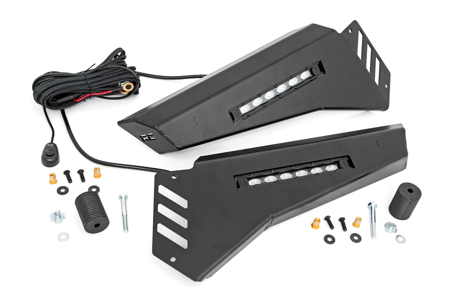 Stoßfängerflügel | 6" Schwarzes Slimline-LED-Paar | Polaris Ranger 1000/Ranger XP 900/1000 — Bild 2