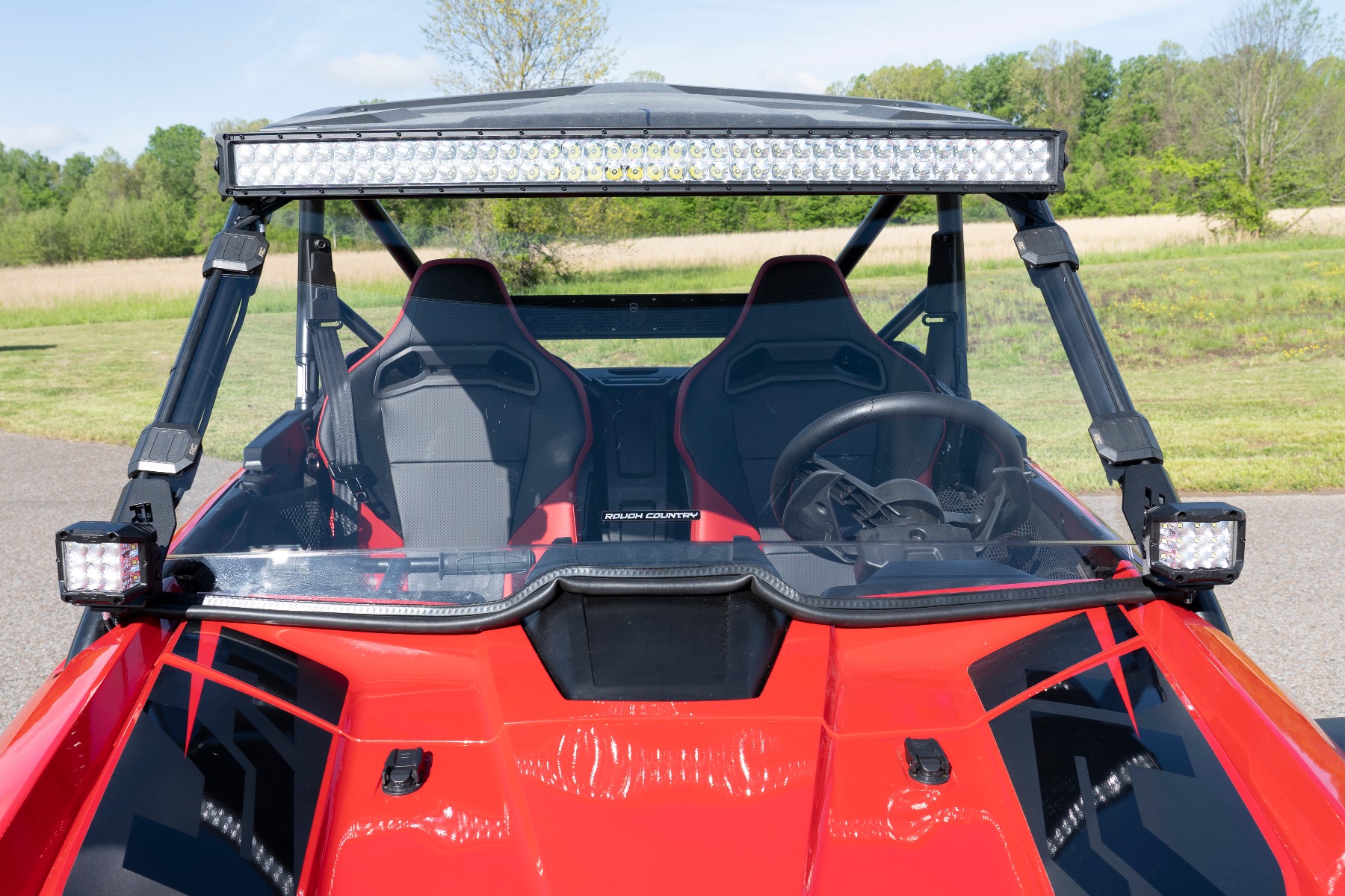 LED-Beleuchtungsset | Befestigung am Fahrgestell | 2 Zoll Schwarzes Paar | Weiße Tagfahrleuchten | Honda Talon 1000 — Bild 5