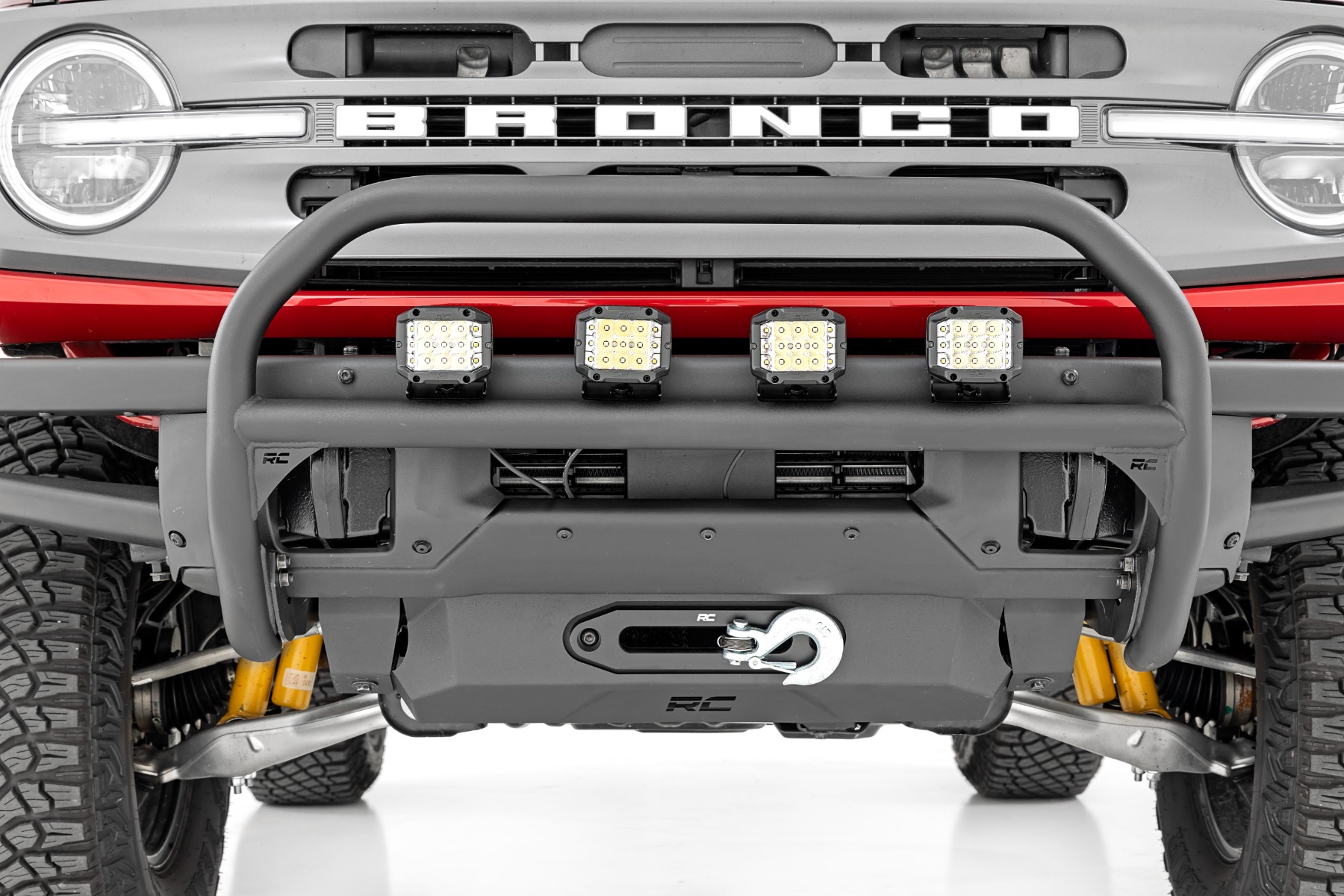 Frontschutzbügel | 4 Zoll runde LED-Leuchten (4 Stück) | OE Modular Steel | Ford Bronco 4WD (21–26) — Bild 3