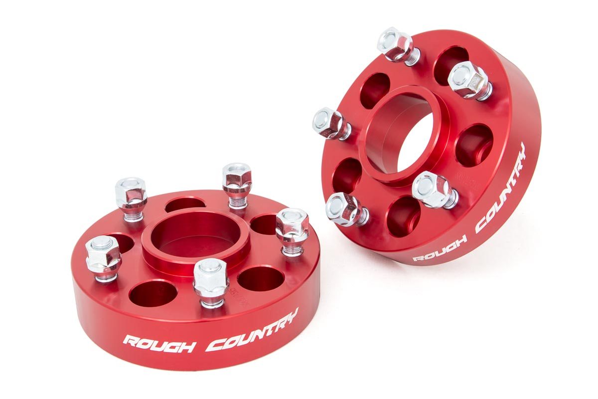 1,5-Zoll-Radadapter | 5x4,5 auf 5x5 | Rot | Jeep Cherokee XJ/Comanche MJ/Wrangler TJ