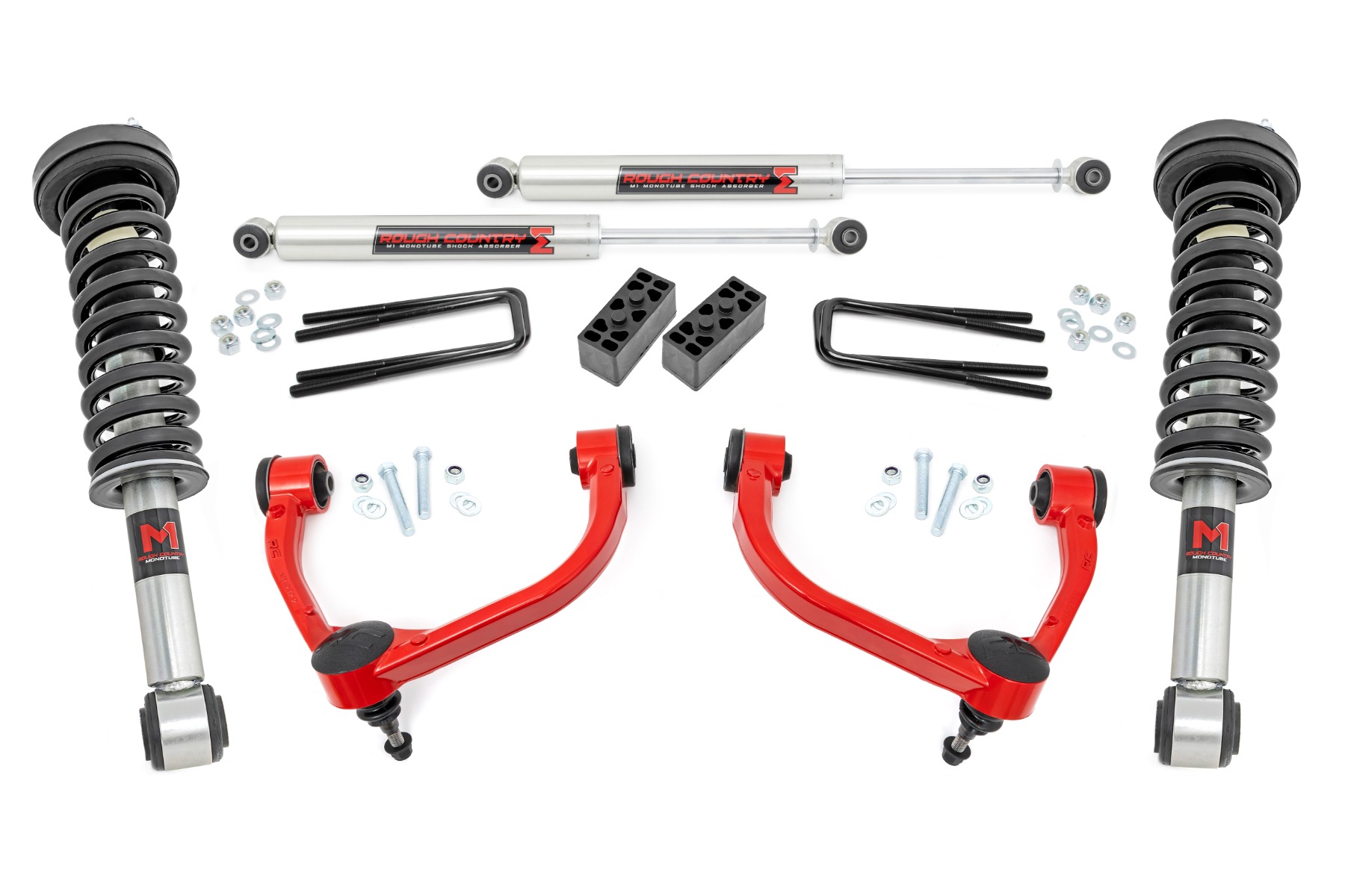 3-Zoll-Lift Kit | M1-Federbeine | Ford F-150 4WD (2009–2013) | Rote Ausführung