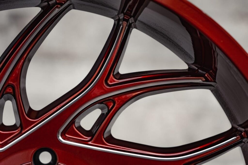 La Chanti OF20 | Glossy Red Milled · 11.5J×22" · ET-25 | 6x139.7 — Bild 5