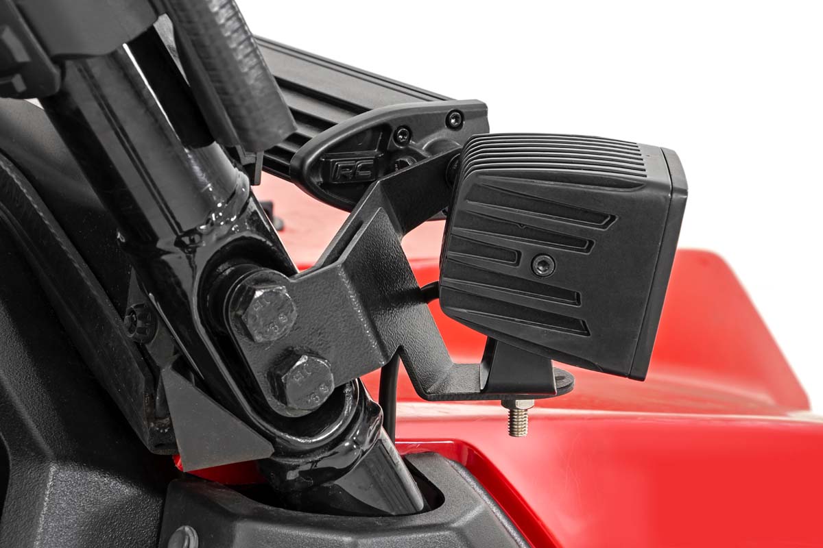 LED-Beleuchtungsset | Befestigung am Überrollbügel | 2 Zoll Schwarz, Paar | Honda Pioneer 1000 — Bild 2