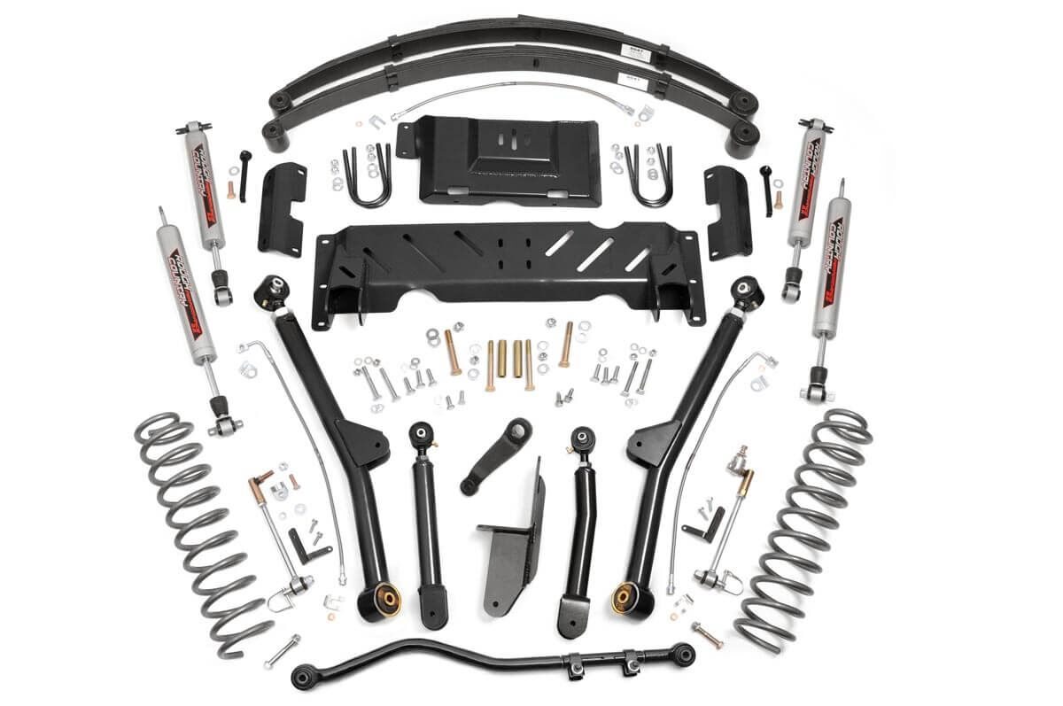 4,5-Zoll-Lift Kit | Long Arm | RR-Blattfedern | NP242 | Jeep Cherokee XJ 4WD (84–01) — Bild 2