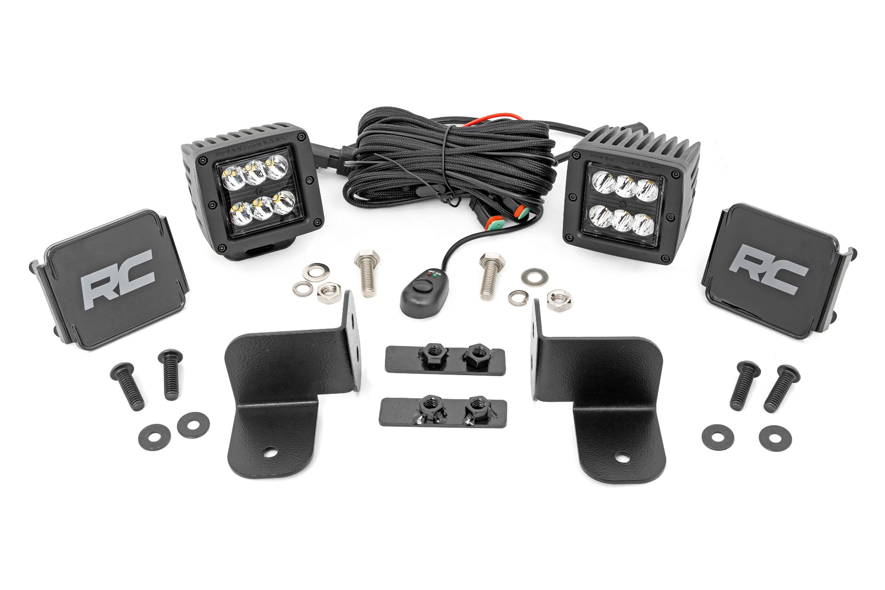 LED Light Kit | Rear Mount | 2" Black Pair | Spot | Polaris Ranger XP 1000 — Bild 2