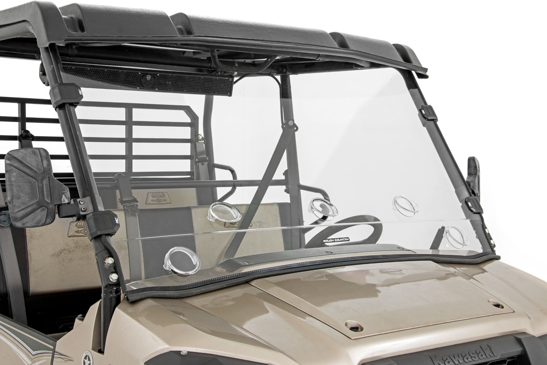 Belüftete Vollwindschutzscheibe | Kratzfest | Kawasaki Mule PRO-FX