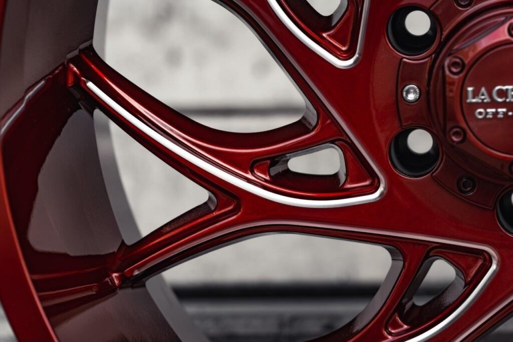 La Chanti OF20 | Glossy Red Milled · 11.5J×22" · ET-25 | 6x139.7 — Bild 6