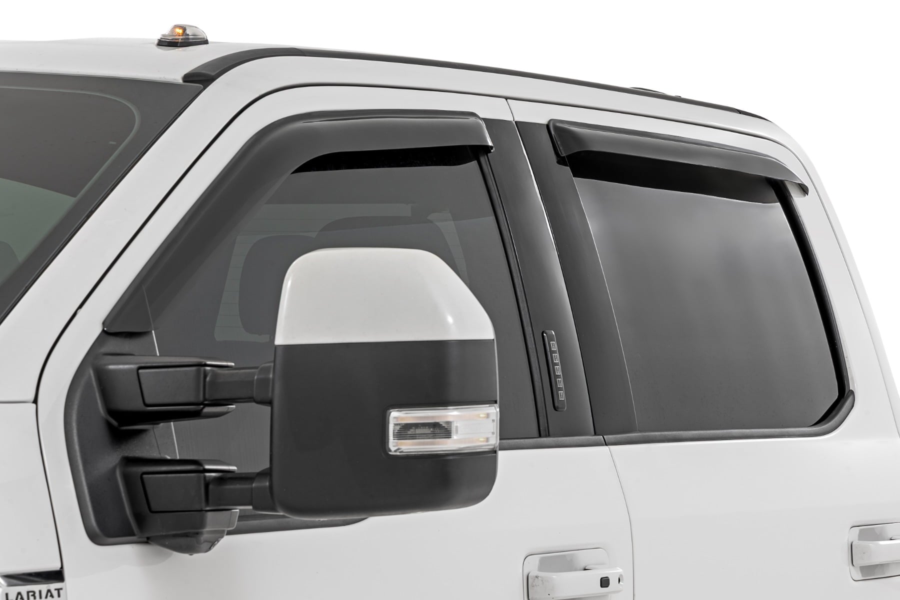 Seitenfenster-Windabweiser | Aufklebbarer Regenschutz | Ford F-150/Lightning/F-250/F-350/Raptor (15–26)