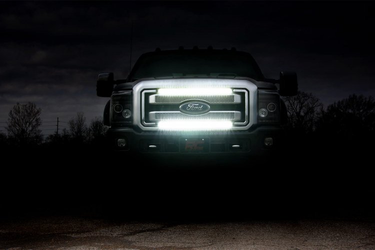 LED Light Kit | Grill | 30" Black Single Row | White DRL | Ford F-250/F-350 Super Duty (11-16) — Bild 4