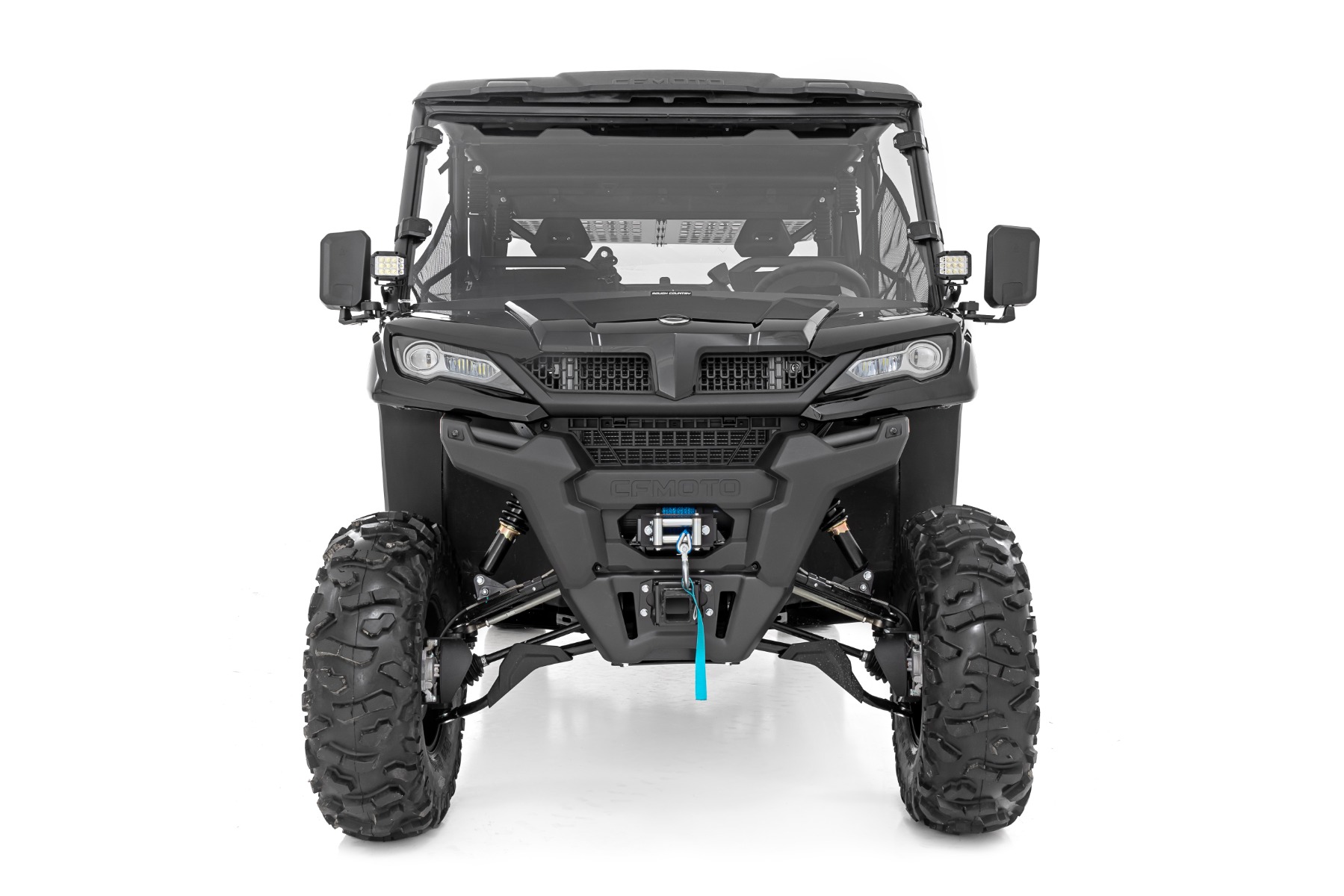 LED-Beleuchtungsset | Befestigung am Gitter | 2 Zoll Schwarz, Paar | Weiße Tagfahrleuchten | CFMOTO UFORCE 1000 — Bild 4