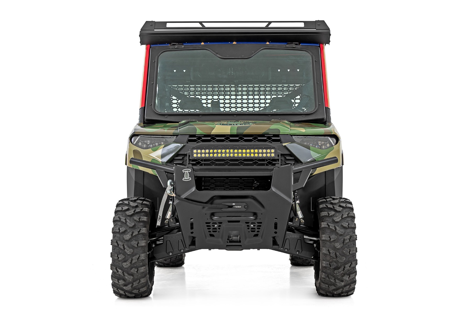 Elektrisch neigbare Windschutzscheibe | Glas | Geformter Rahmen | Polaris Ranger XP 1000 — Bild 3