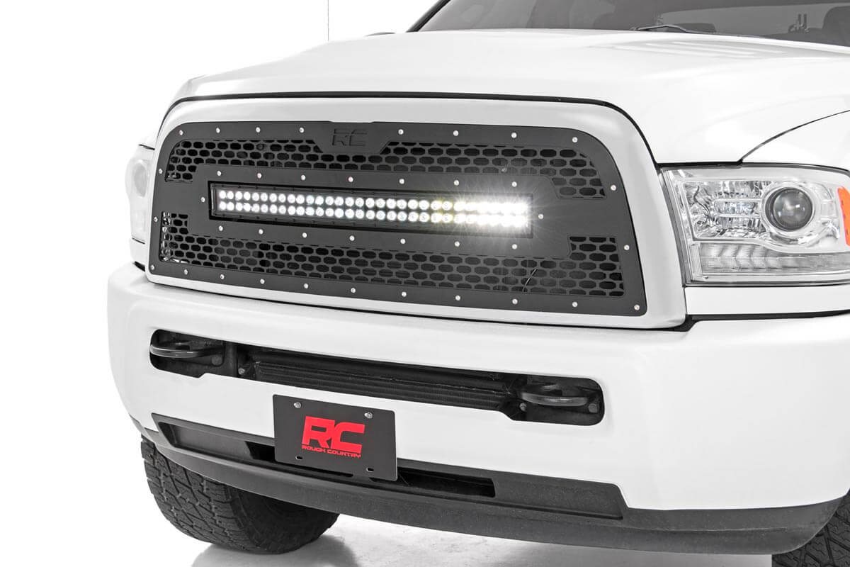 Kühlergrill | 30 Zoll Zweireihige LED-Leuchten | Schwarz | RAM 2500/3500 2WD/4WD (2013–2018)