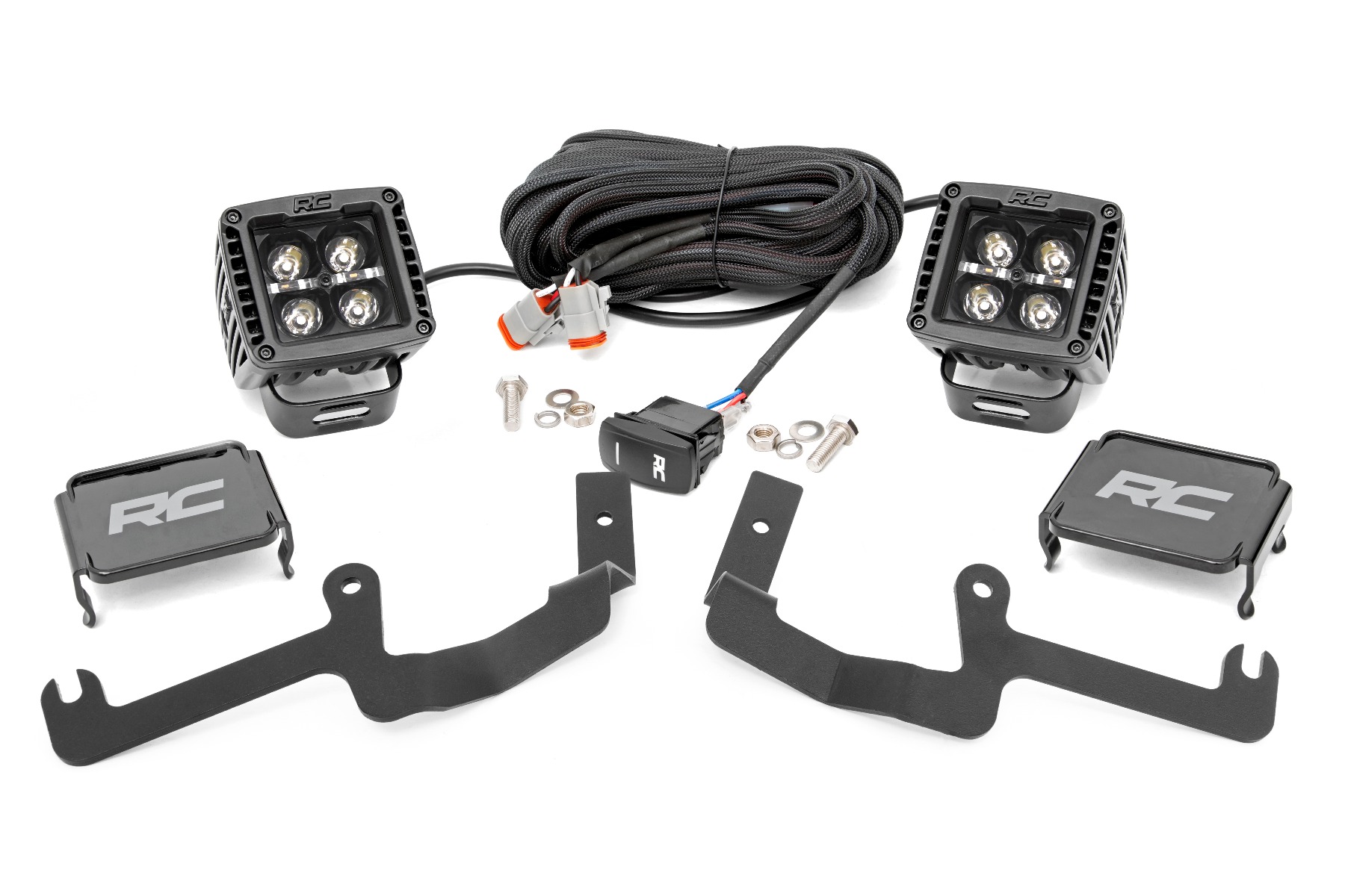 LED-Beleuchtungsset | Befestigung an der Kotflügelkante | 2" Schwarz, Paar | Gelbe Tagfahrleuchten | Chevy Silverado 1500 (2019–2026)