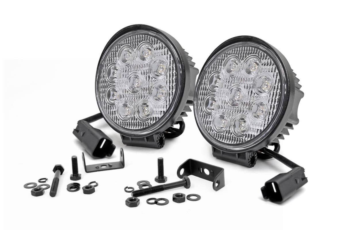 4-Zoll-LED-Leuchte der Chrome-Serie | Rund | Paar