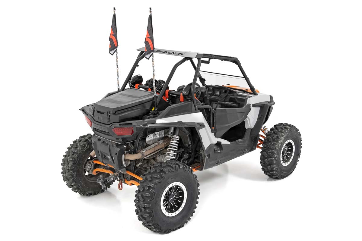 Peitschenhalterung | Käfig | 4' Mehrfarbiges LED-Peitschenpaar | Polaris RZR XP 1000 — Bild 2