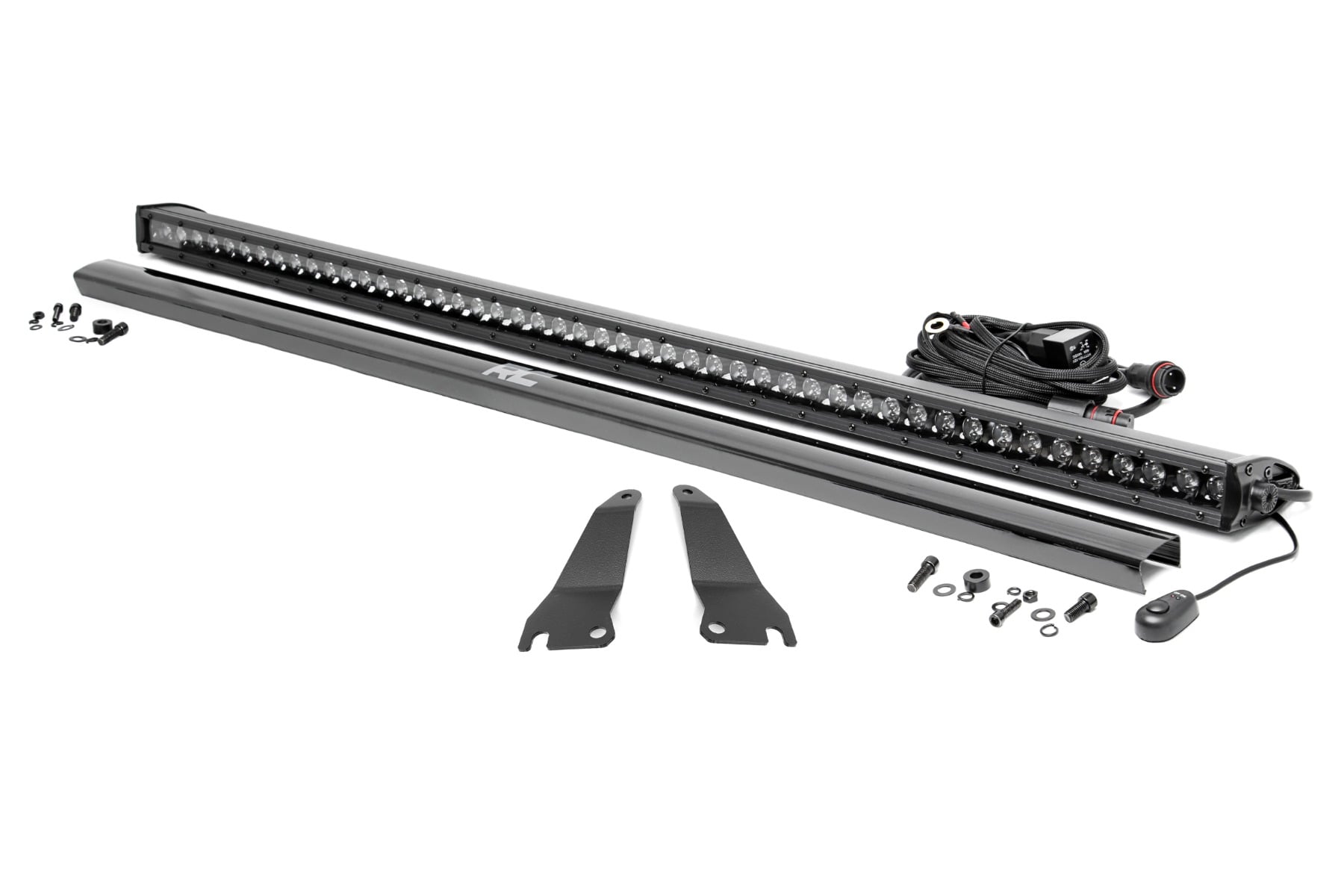 LED-Beleuchtungsset | Befestigung am Überrollkäfig | 50 Zoll Schwarz, einreihig | Kawasaki Teryx 1000/Teryx 800