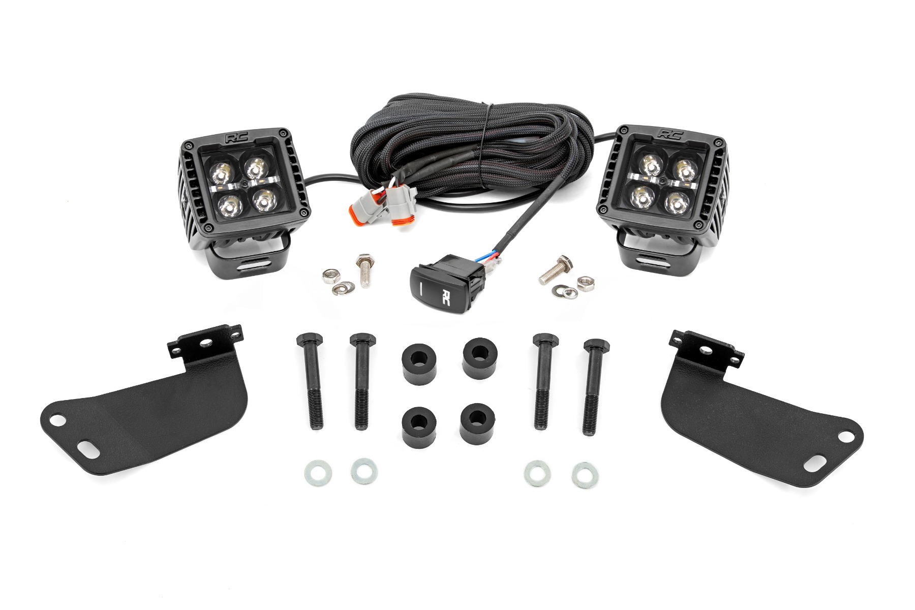 LED-Beleuchtungsset | Frontmontage | 2 Zoll Schwarz (Paar) | Gelbes Tagfahrlicht | Segway 570 F — Bild 1