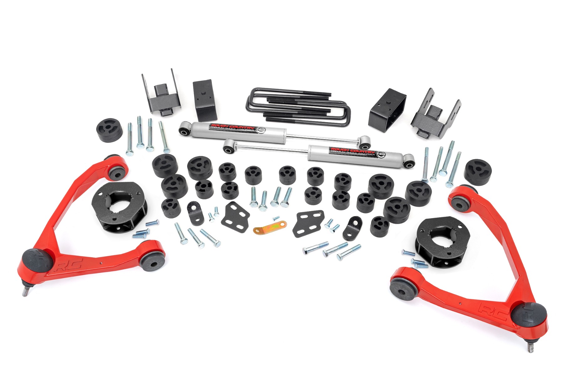 4,75-Zoll-Lift Kit | Kombi-Set | Chevy/GMC 1500 2WD (07–13) | Rote Ausführung