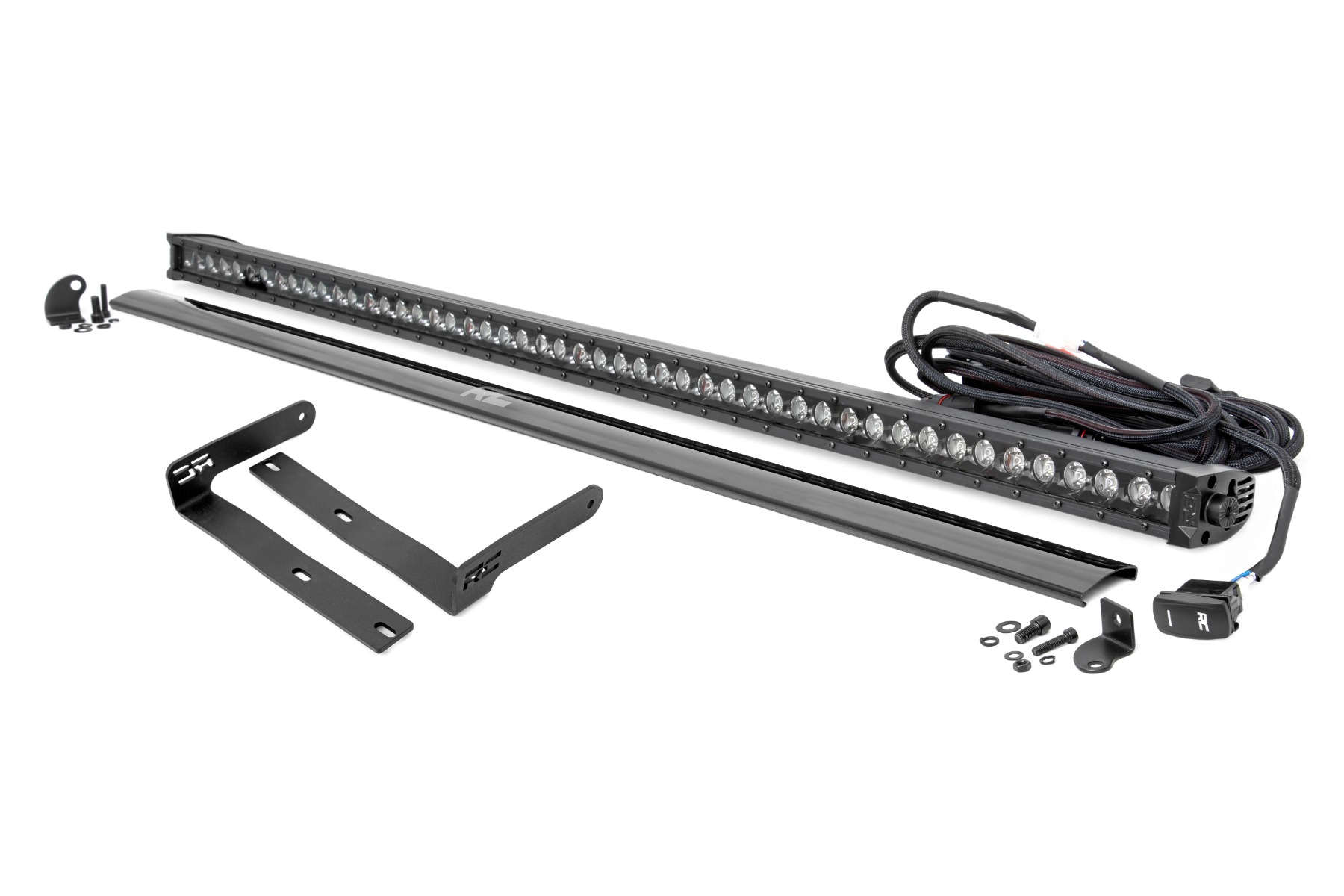 LED-Lichtleiste (einreihig, schwarz) mit Tagfahrlicht | 50 Zoll | Kubota RTV-X1120