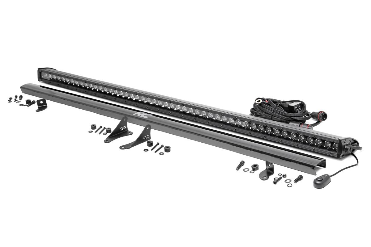 LED-Beleuchtungsset | Montage an der Motorhaube | 50 Zoll Schwarz, einreihig | Jeep Gladiator JT/Wrangler JL (18–26)
