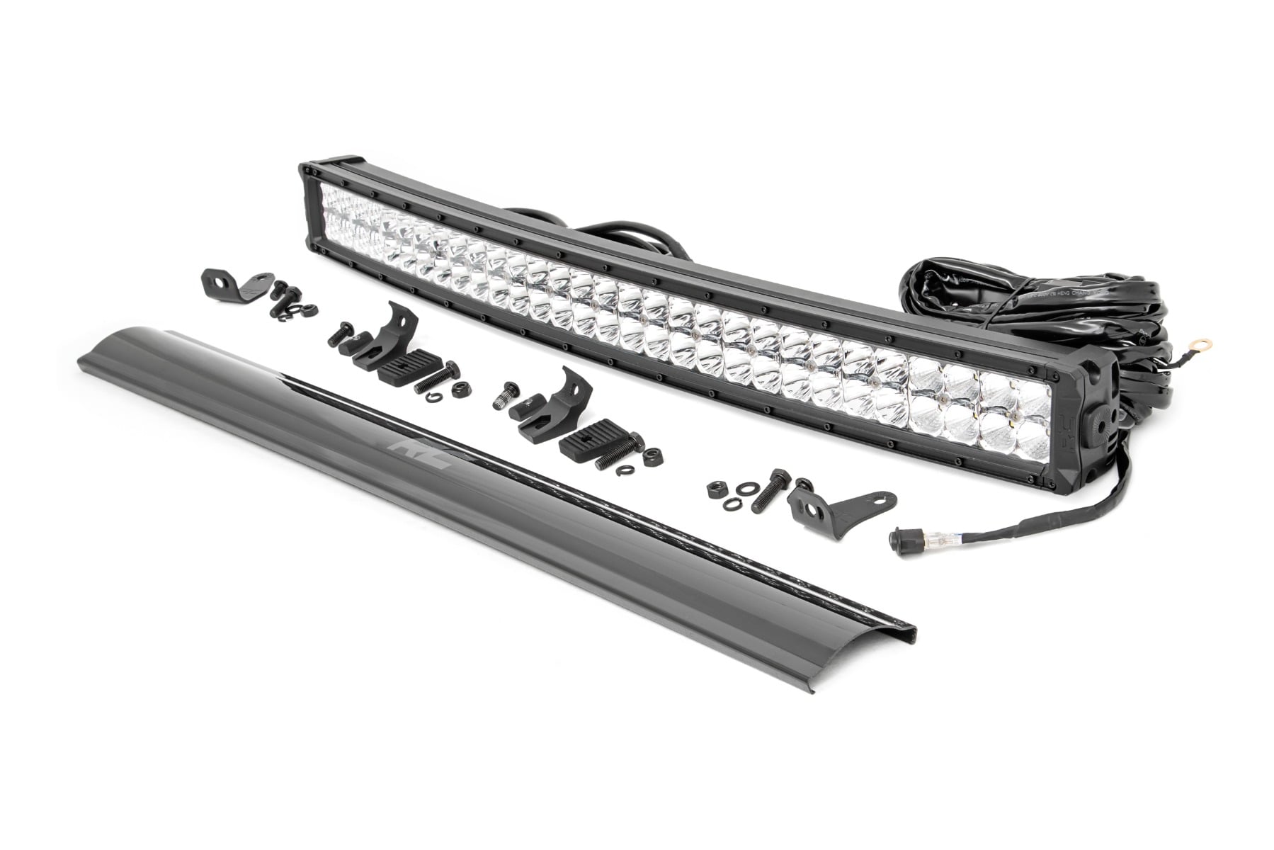 30-Zoll-LED-Lichtleiste der Chrome-Serie | Gebogen | Zweireihig | Tageslichtweiß