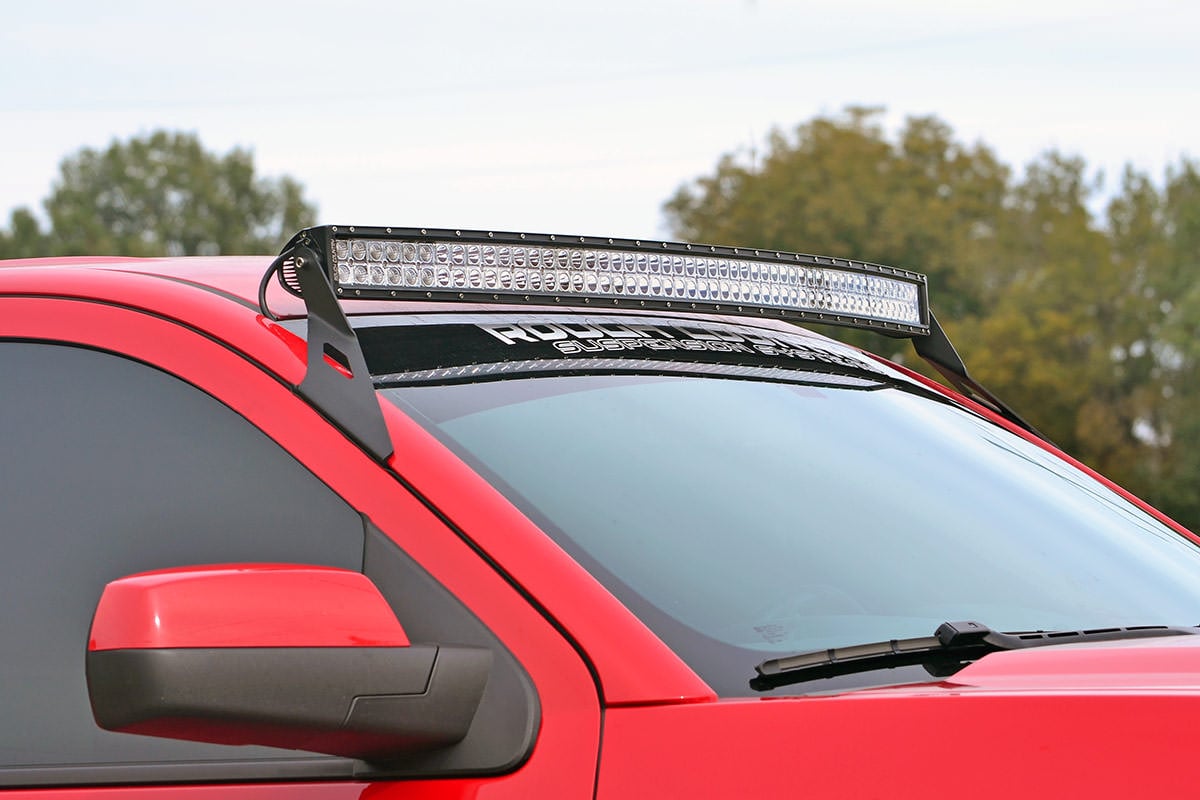 LED-Lichthalterung | Obere Windschutzscheibe | 54 Zoll Gebogen | Chevy/GMC 2500HD/3500HD (15–19)
