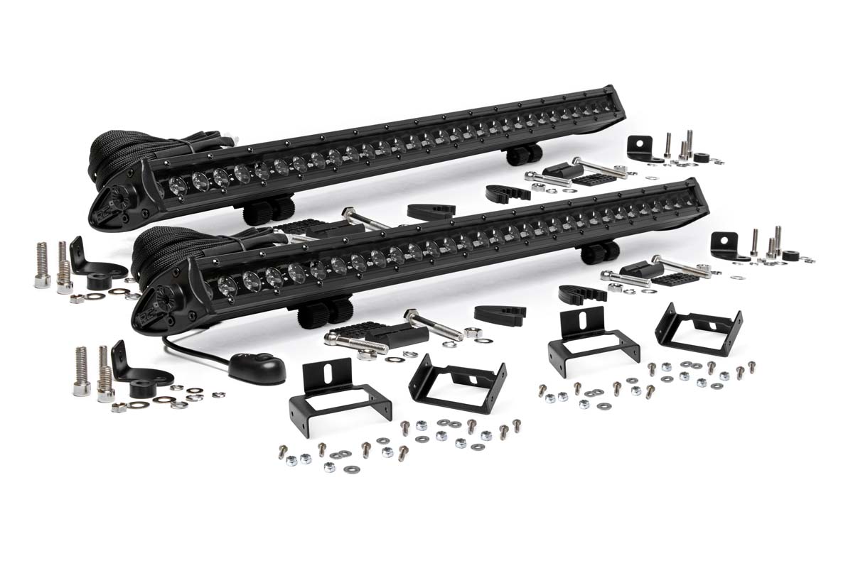 LED-Beleuchtungsset | Kühlergrill-Montage | 30" Schwarz, einreihig, Paar | Ford F-250/F-350 Super Duty (2011–2016)