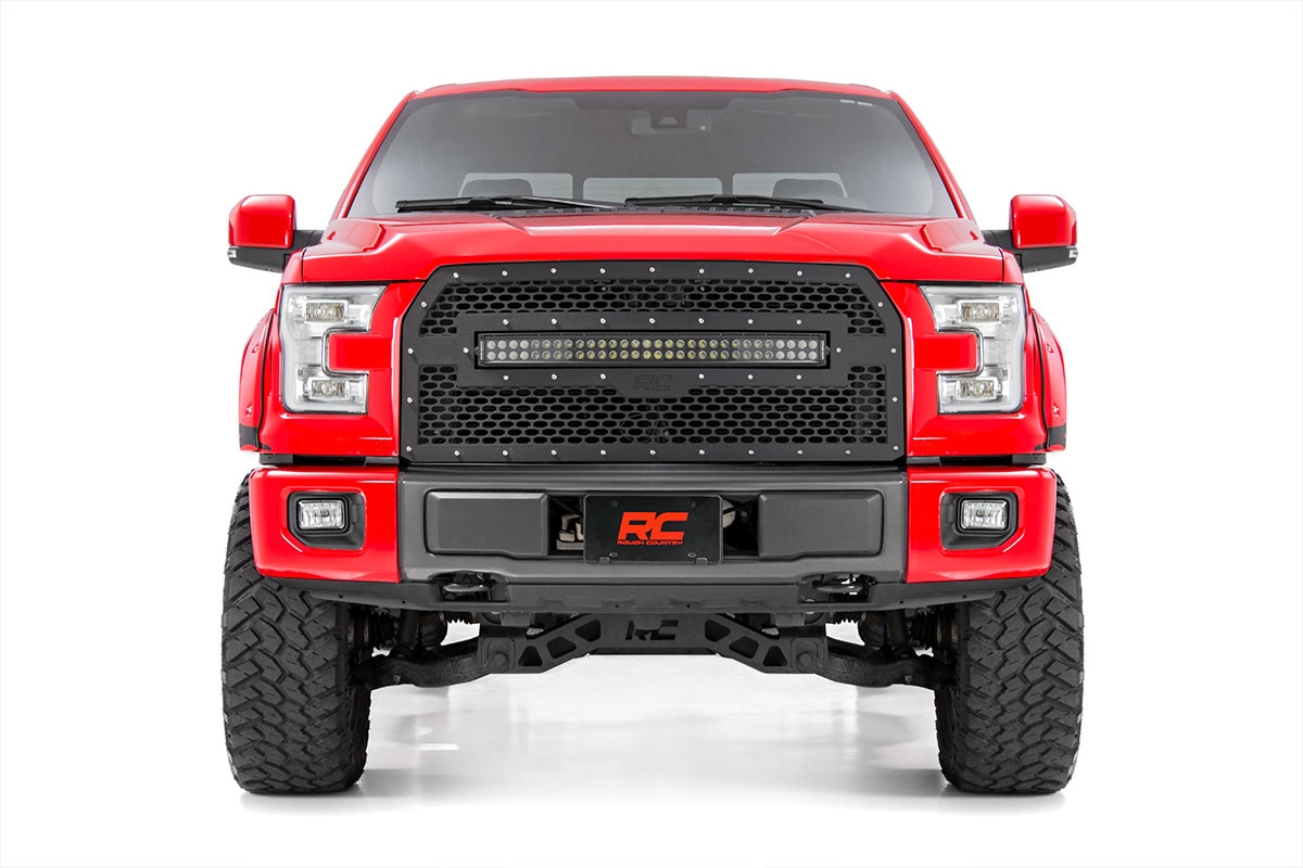 Kühlergrill aus Gitter | 30 Zoll Zweireihige LED-Leuchten | Schwarz | Ford F-150 2WD/4WD (2015–2017) — Bild 2