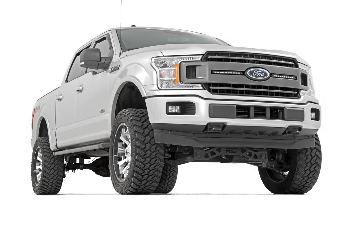 LED-Beleuchtungsset | Montage am Kühlergrill | 10 Zoll Schwarzes Slimline-Paar | Ford F-150 (18–20) — Bild 2
