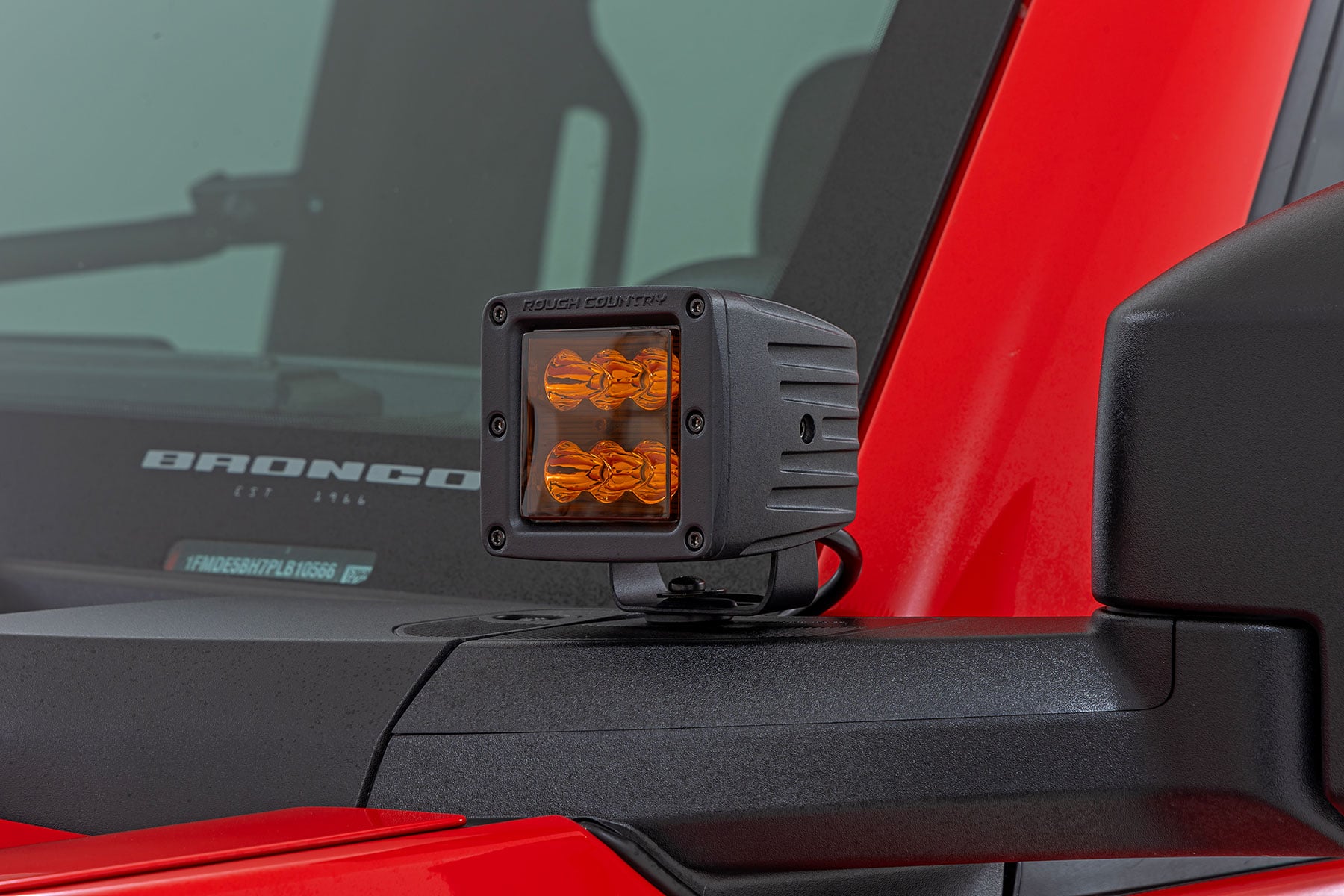 2 Inch LED Light Pods | Spot Beam | Amber Lens | Square — Bild 3