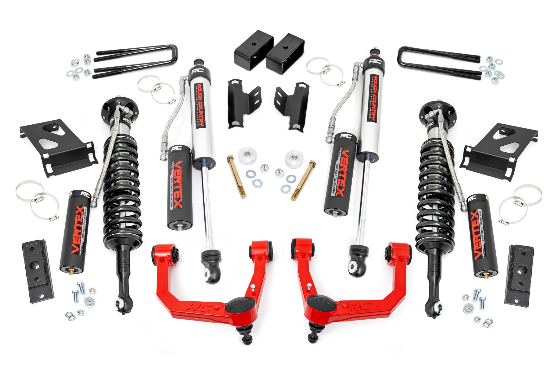 3,5-Zoll-Lift Kit | Obere Querlenker | Vertex | Toyota Tacoma 2WD/4WD (2005–2023) | Rote Ausführung